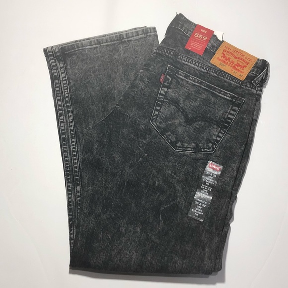 Levi’s 569 Loose Straight Fit Black & Gray Jeans - Picture 2 of 8